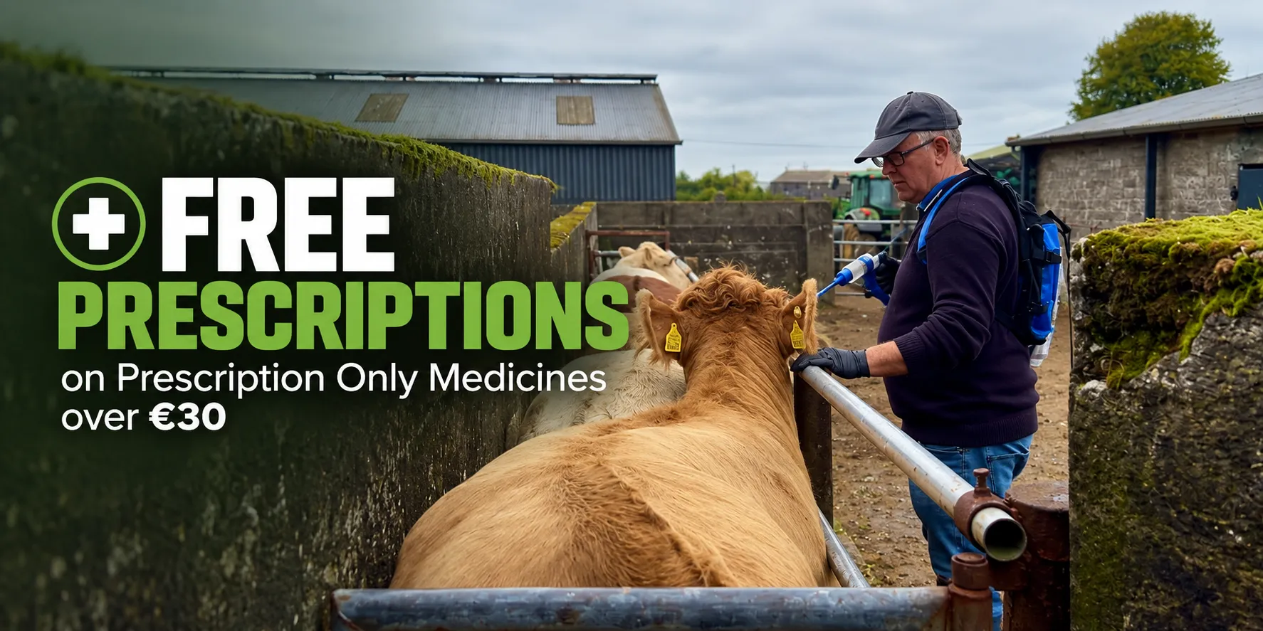 free prescriptions on veterinary products over €30